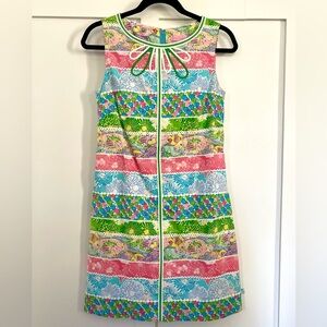 LILLY PULITZER Florida Loopy Patchwork Fish Print Dress